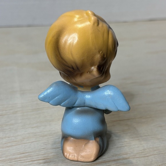 Josef Originals Wee Folks Blonde Baby Angel Sneaking In COOKY Jar VTG Porcelain - Picture 6 of 8